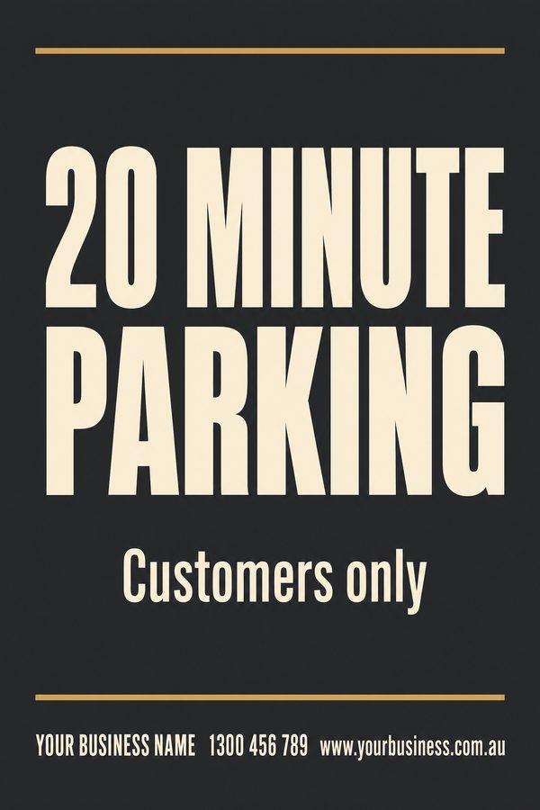 20 Minute Parking — Parking design