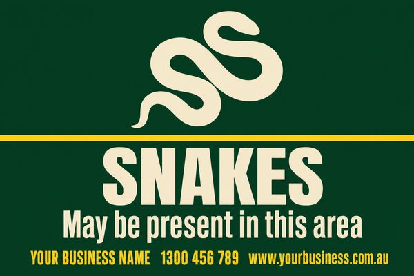 SNAKES 2 — Snake & Wildlife Warning design