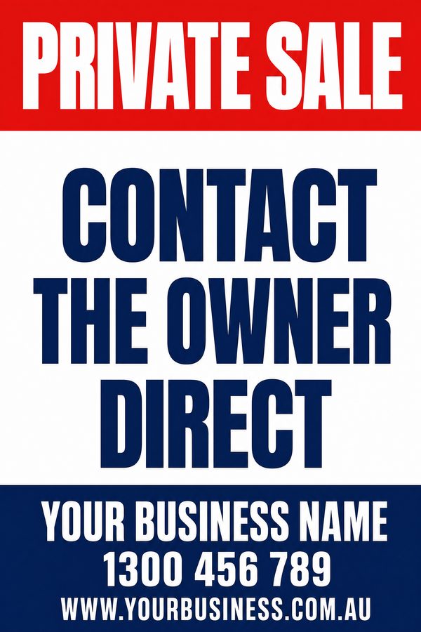 Private Sale — Private Property design