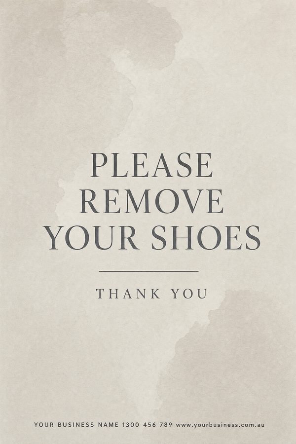 Please Remove Shoes Grey — Home, personal & memorial design