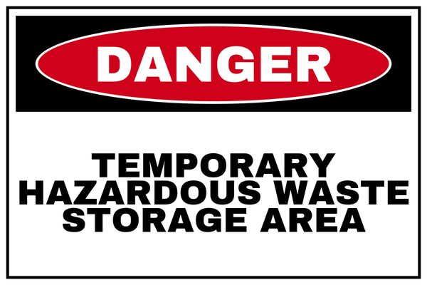 Temporary Hazardous Waste Storage Area — Recycling & Bins design