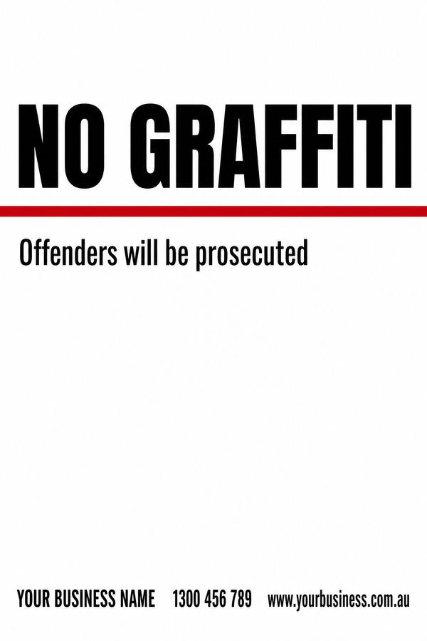 No Graffiti — No Entry & Prohibition design