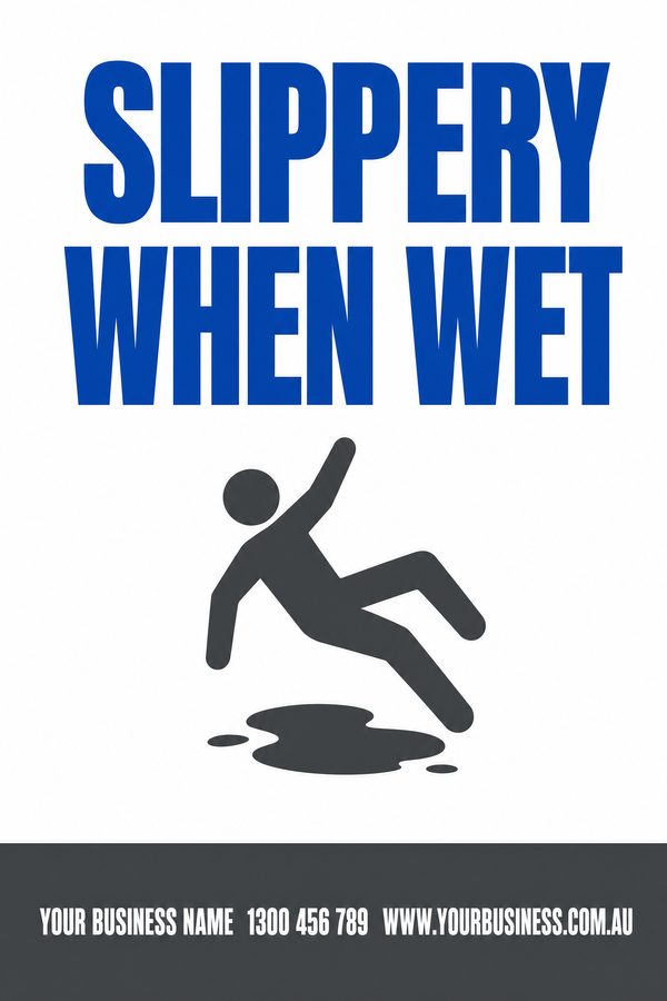 Slippery When Wet — Warning & Caution design