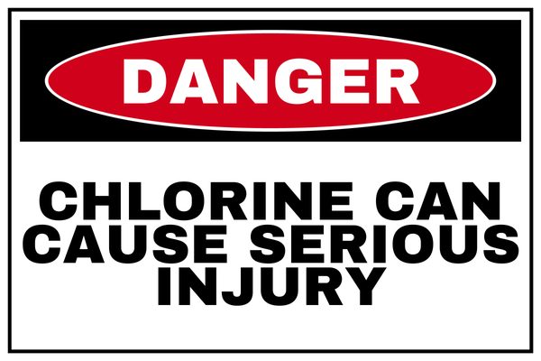 Chlorine Can Cause Serious Injury — Danger design