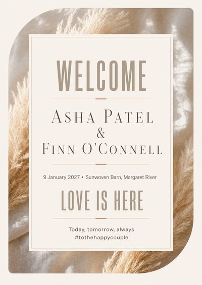 Welcome — Boho — Foam Board Wedding Welcome Signs & Seating Charts design for Wedding