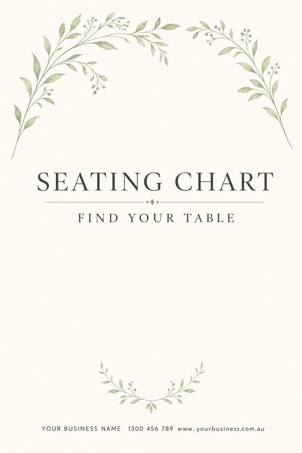 Seating Chart Ivory — Weddings design