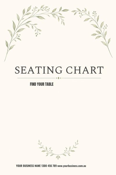 Seating Chart Ivory — Wedding Welcome Signs & Seating Charts design for Wedding