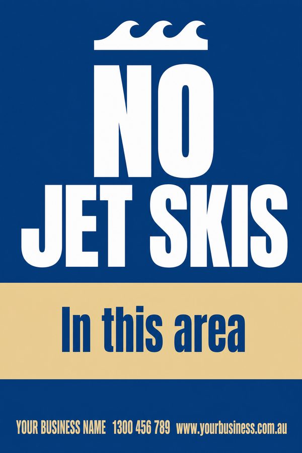 No Jet Skis — No Entry & Prohibition design