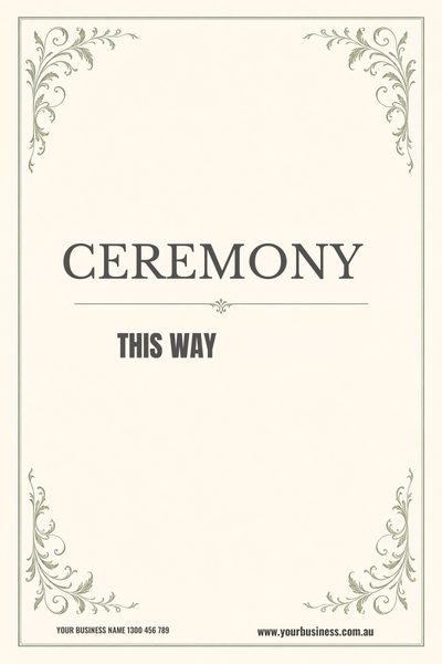 Ceremony Ivory — Wedding Welcome Signs & Seating Charts design for Wedding