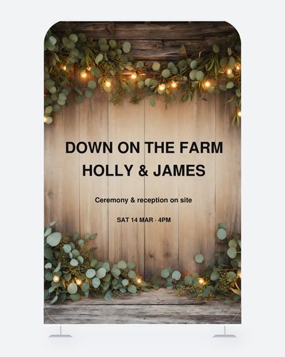 Down on the Farm Holly & James — Wedding Backdrops & Photo Walls design for Wedding