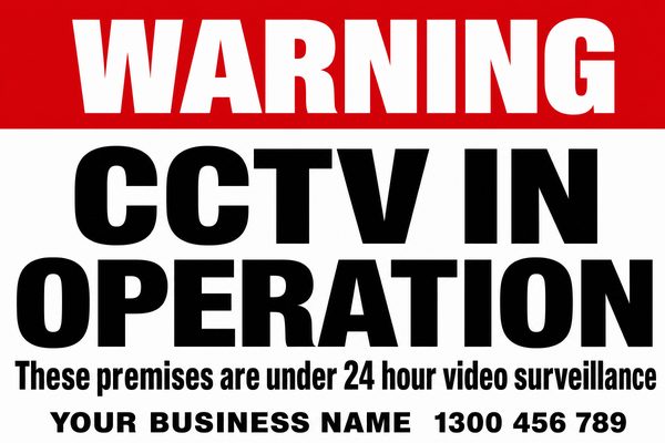 Warning — CCTV in Operation — Warning & Caution design