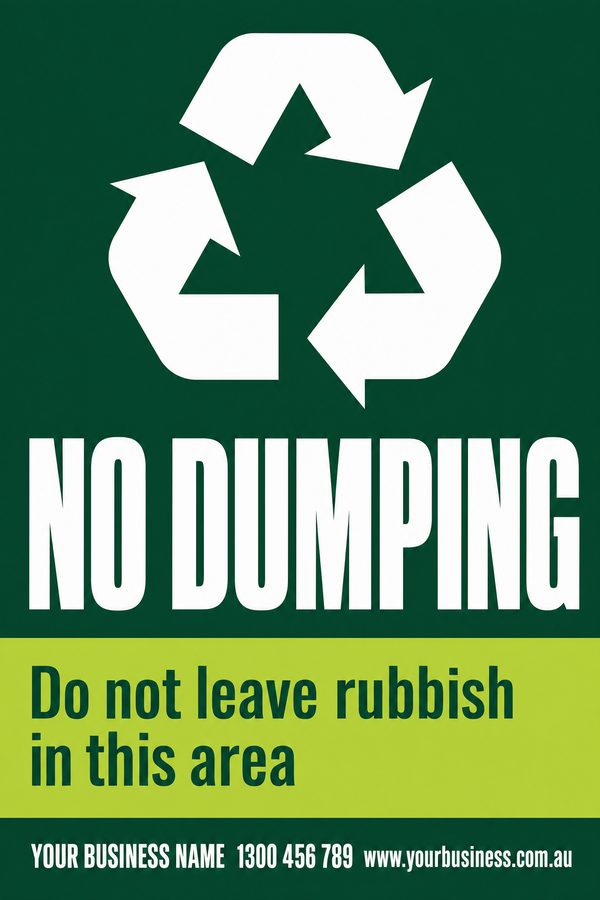 No Dumping — No Entry & Prohibition design