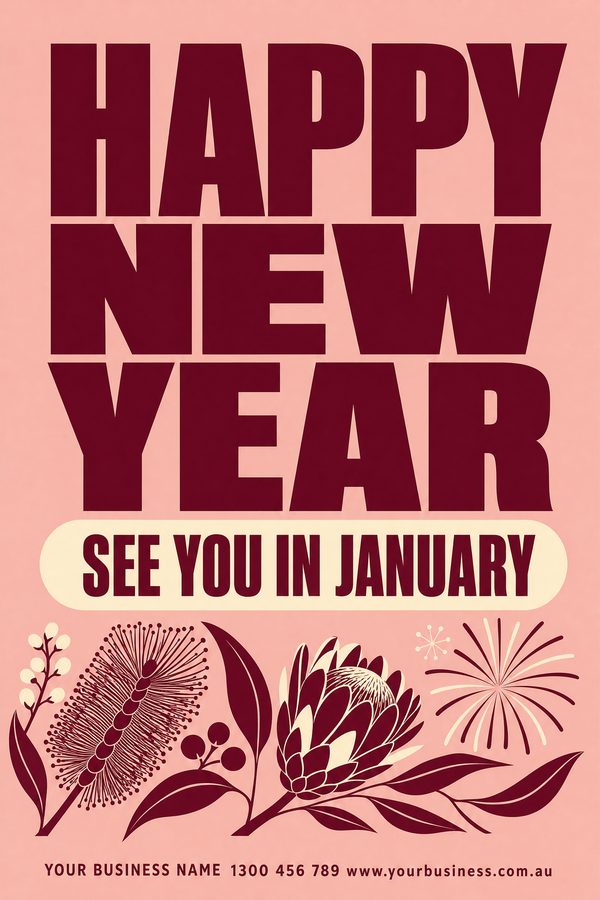 Happy New Year Blush — Seasonal & holidays design
