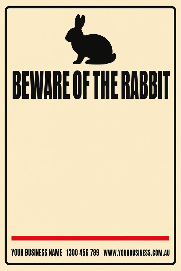 Beware of the Rabbit — Warning & Caution design