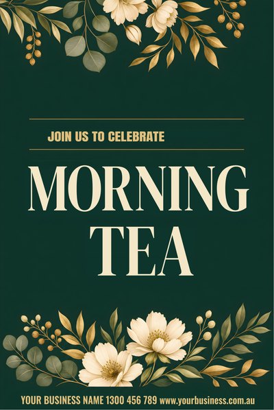 IWD Morning Tea — International Women's Day Signs (corflute) design for International Women's Day