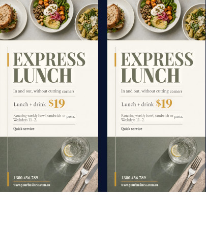 Express Lunch — Fabric Banner Stands design for Café