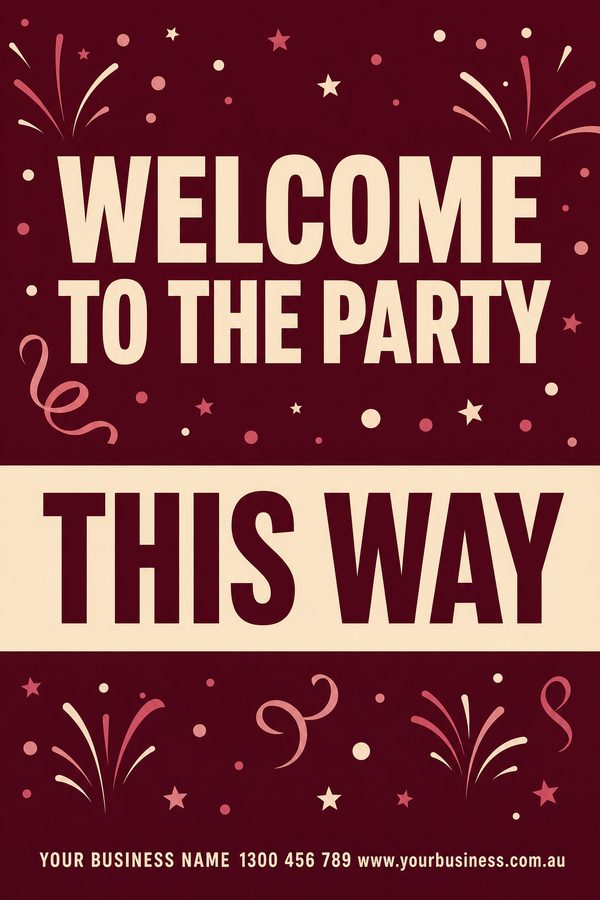 Welcome Party Blush — Parties & celebrations design