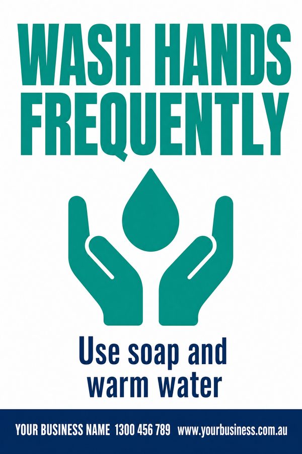 Wash Hands Frequently — Mandatory & PPE design