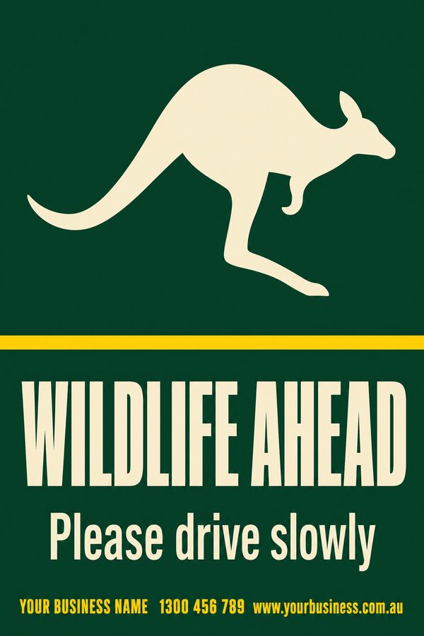 WILDLIFE AHEAD — Snake & Wildlife Warning design