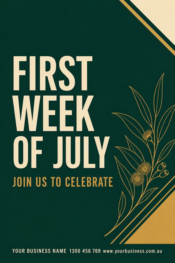 First Week July Forest — Awareness days & causes design