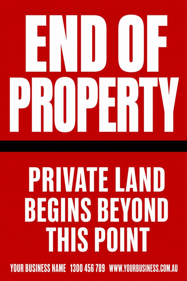 End of Property — Private Property design
