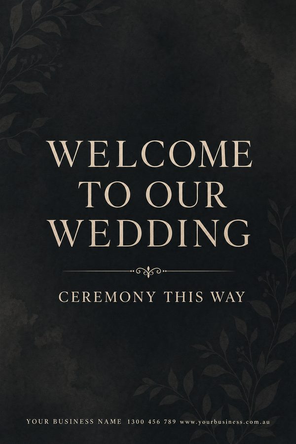 Welcome Wedding Charcoal — Weddings design