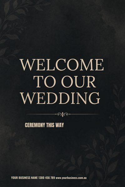 Welcome Wedding Charcoal — Wedding Welcome Signs & Seating Charts design for Wedding