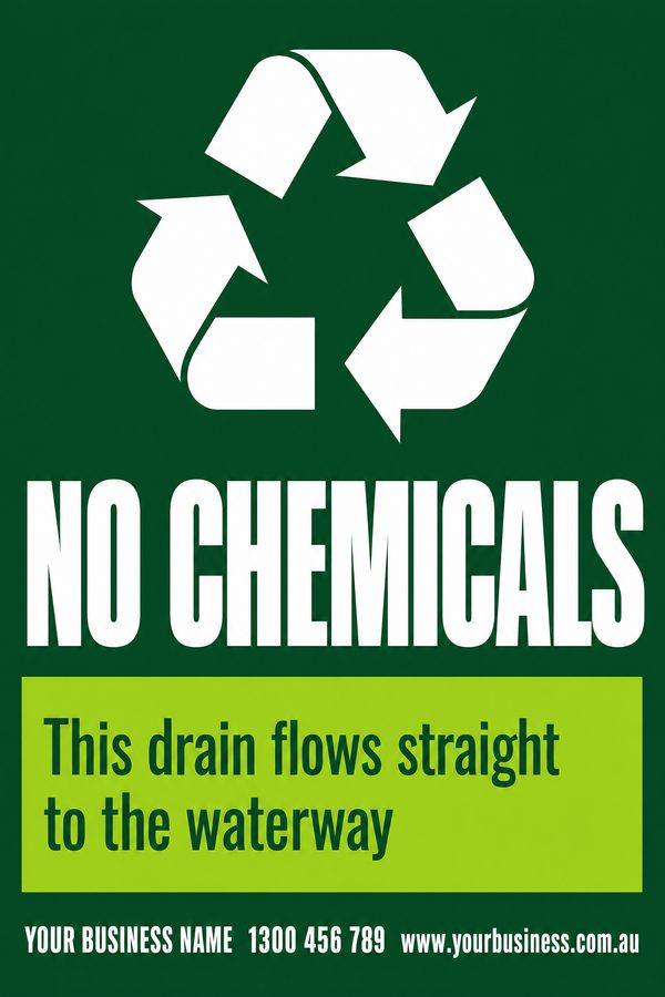 No Chemicals — No Entry & Prohibition design