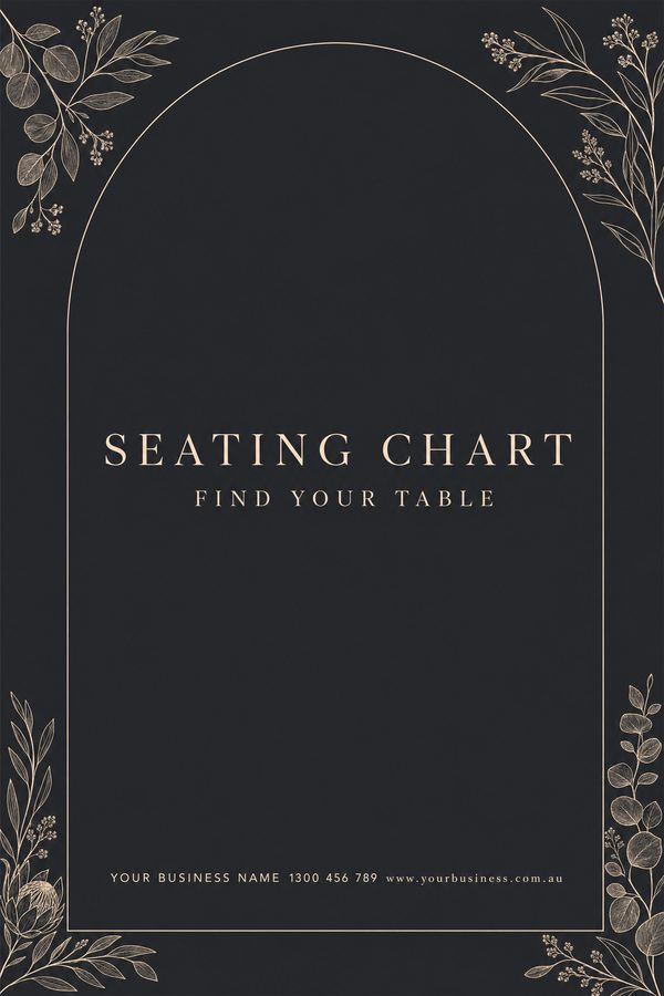 Seating Chart Charcoal — Weddings design