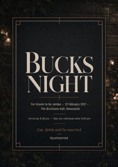 Bucks Night — Welcome — Foam Board Hens & Bucks Signs design for Hens party