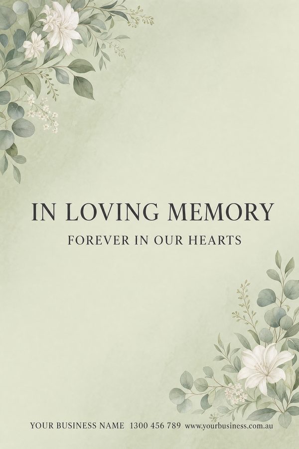 In Loving Memory Sage — Home, personal & memorial design