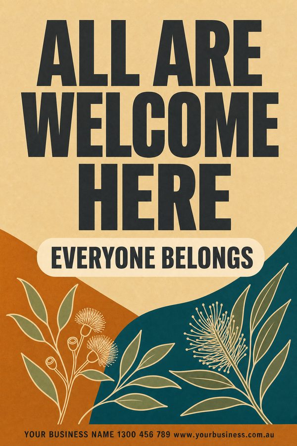 All Welcome Here Sand 2 — Awareness days & causes design