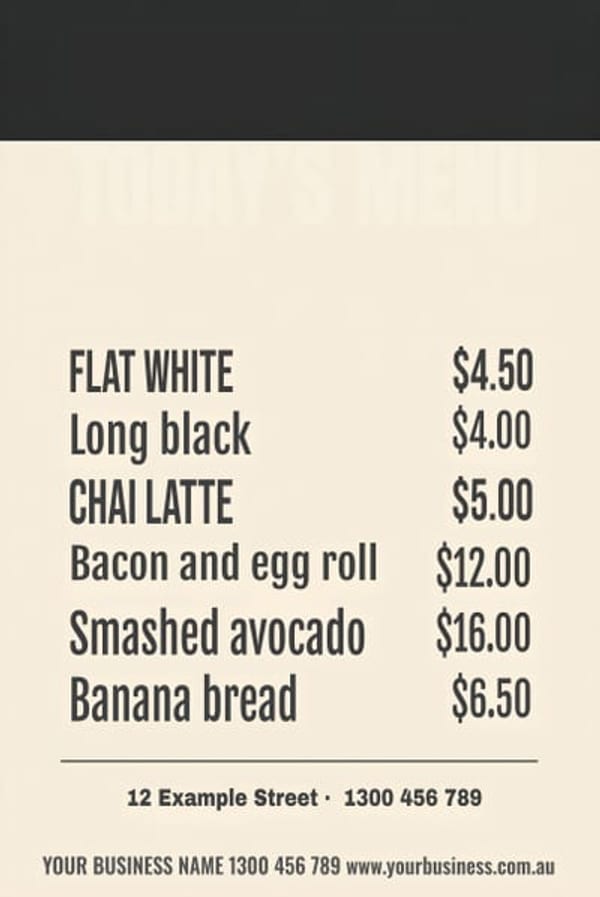 Today's Menu — Café & Restaurant design