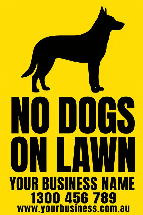 No Dogs on Lawn — Dog design