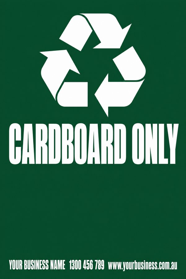 Cardboard Only — Recycling & Bins design
