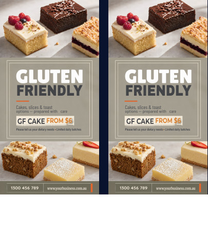 Gluten Friendly — Fabric Banner Stands design for Café