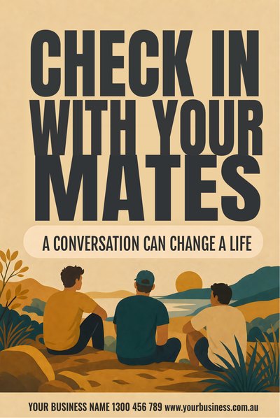 A Conversation Can Change a Life — RU OK Day Signs (corflute) design for RU OK Day