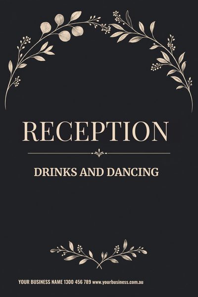 Reception Charcoal — Wedding Welcome Signs & Seating Charts design for Wedding