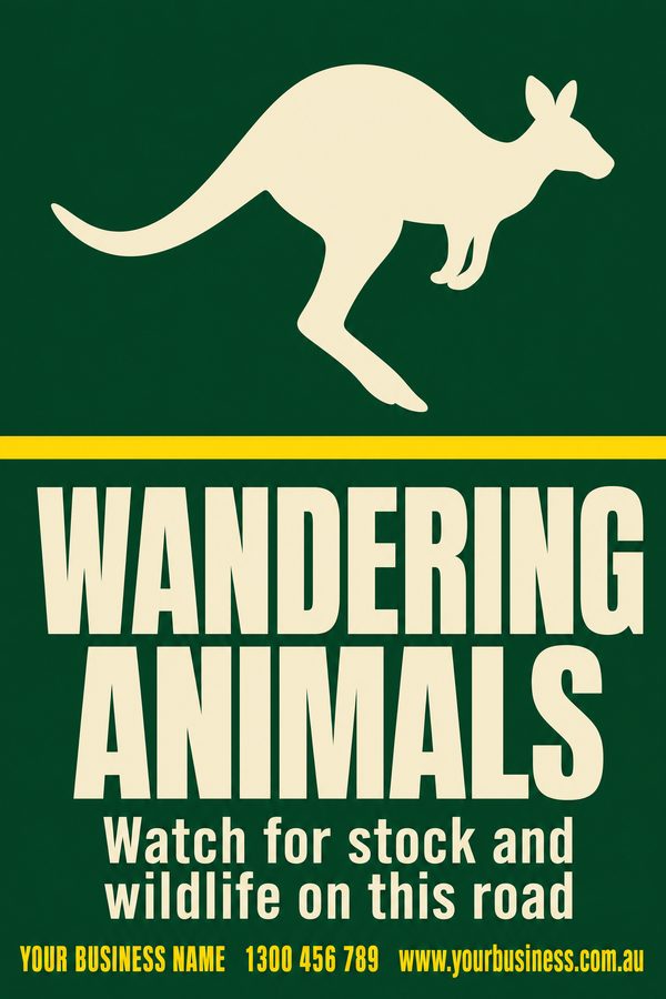 WANDERING ANIMALS — Snake & Wildlife Warning design
