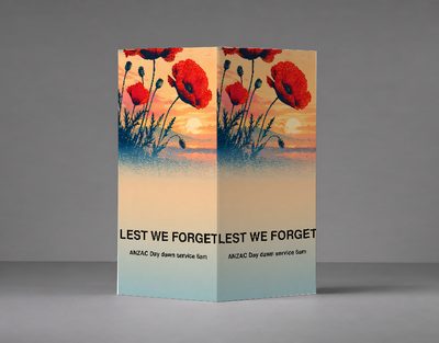 Lest We Forget — Anzac Day & Remembrance Day Bollard Covers design for Anzac Day