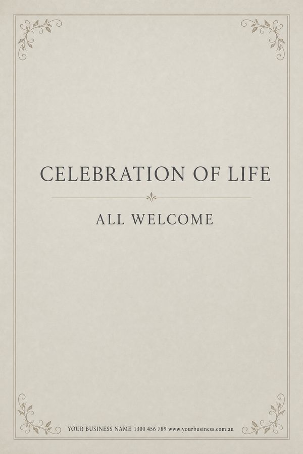 Celebration Life Grey — Home, personal & memorial design