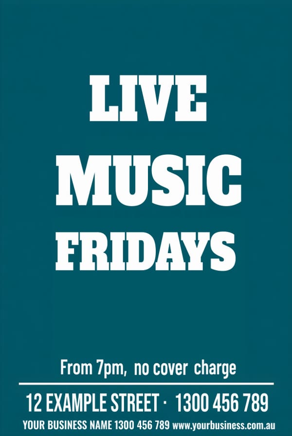 Live Music Fridays — Café & Restaurant design