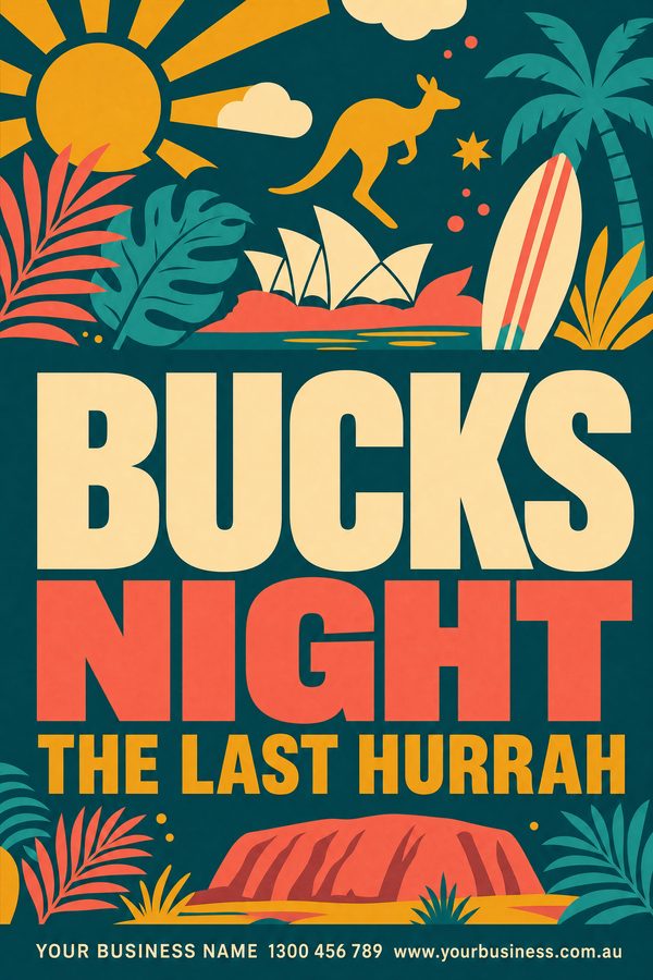Bucks Night Teal — Parties & celebrations design