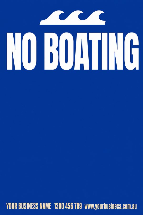 No Boating — No Entry & Prohibition design