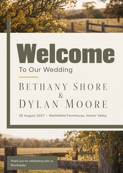 Welcome — Farm — Foam Board Wedding Welcome Signs & Seating Charts design for Wedding