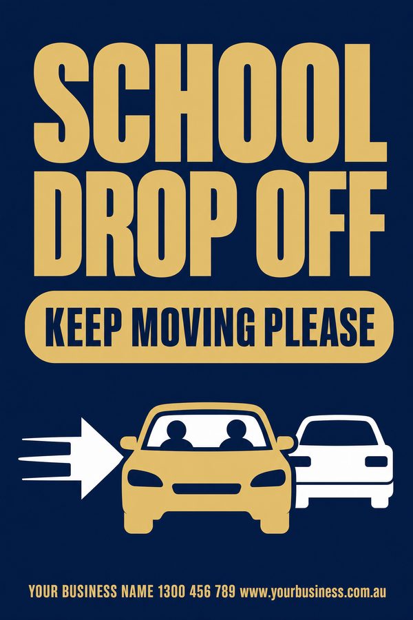 School Drop Off Navy — Schools & education design