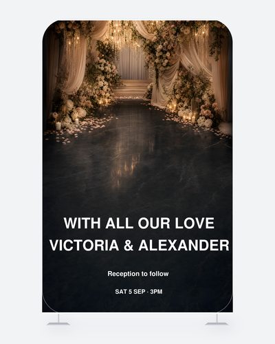 With All Our Love Victoria & Alexander — Wedding Backdrops & Photo Walls design for Wedding