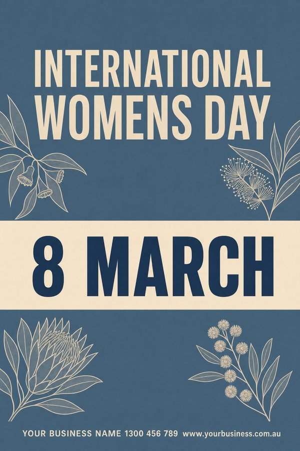 International Womens Day Slate — Awareness days & causes design