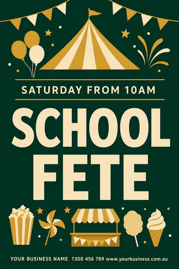 School Fete Bottle — Schools & education design