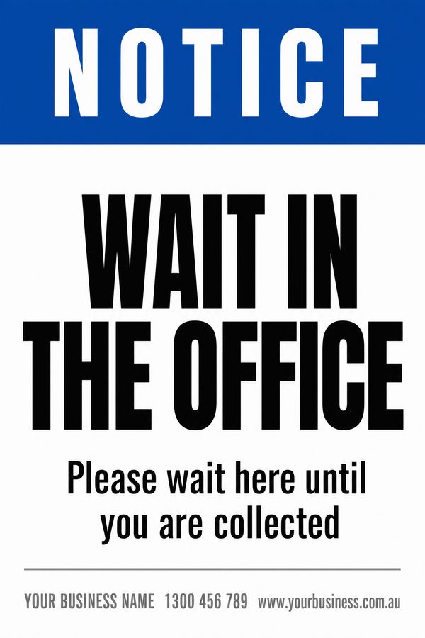 WAIT IN THE OFFICE — Reception & Office design